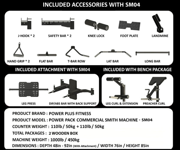 Load image into Gallery viewer, POWER PACK COMMERCIAL SMITH MACHINE - SM04