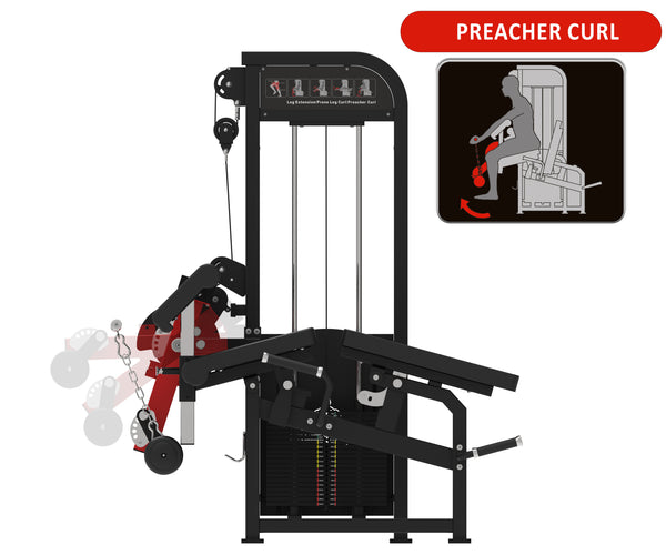 Load image into Gallery viewer, Seated Leg Curl / Extension / Lying Leg Curl / Preacher Curl (4 in 1 Combo) - LEP01