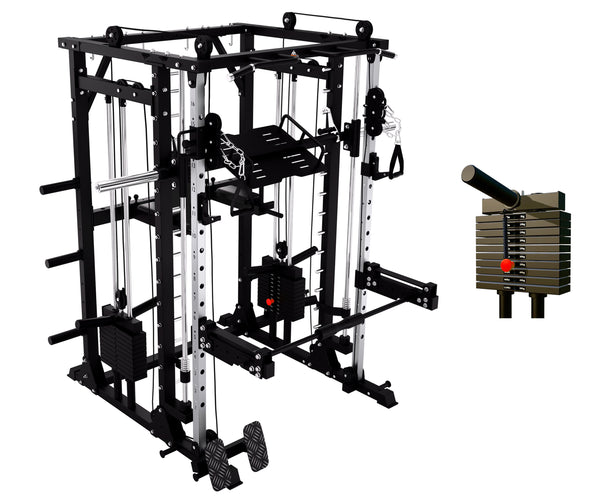 Load image into Gallery viewer, HEAVY DUTY SMITH MACHINE WITH LEG PRESS - SM02