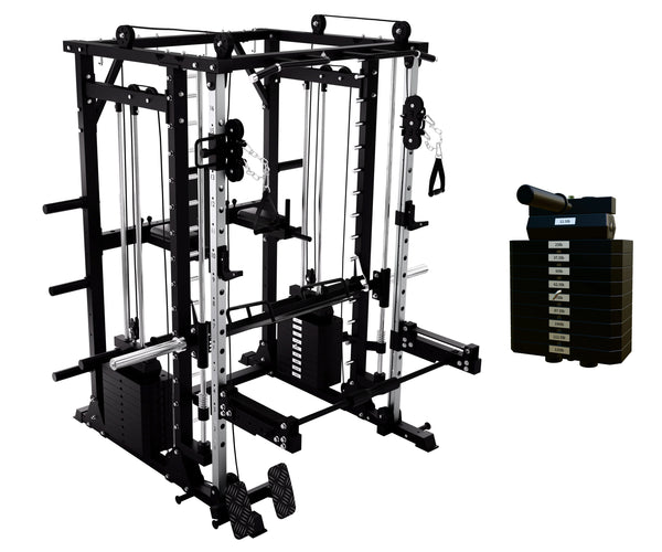 Load image into Gallery viewer, HEAVY DUTY SMITH MACHINE WITH LEG PRESS - SM02