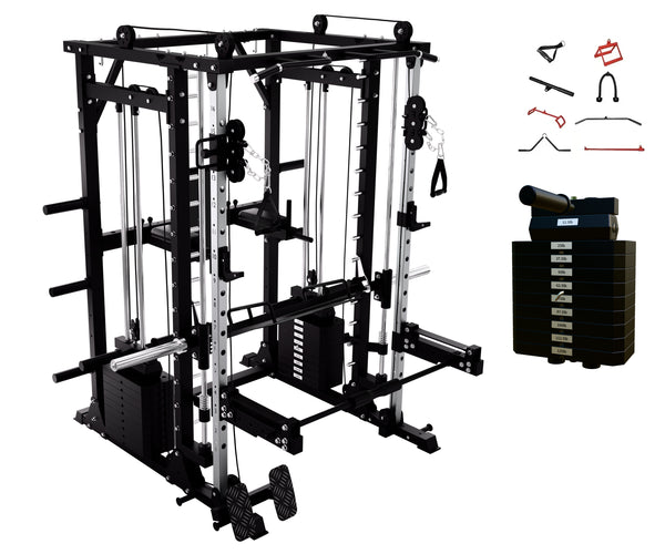 Load image into Gallery viewer, HEAVY DUTY SMITH MACHINE WITH LEG PRESS - SM05 (PRE ORDER)