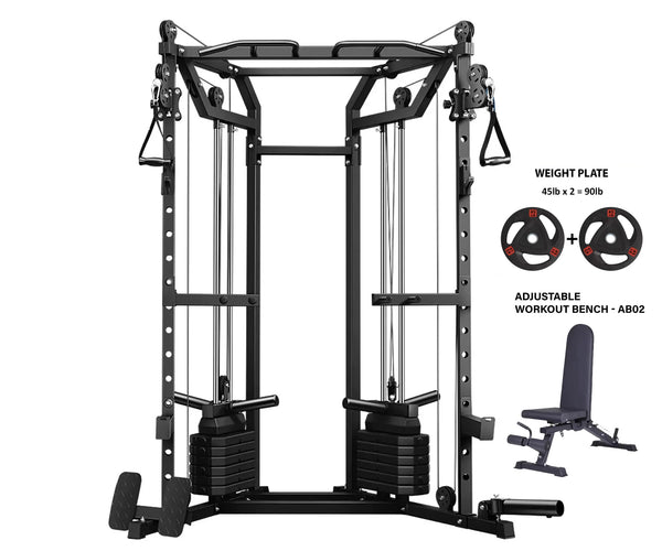 Load image into Gallery viewer, FUNCTIONAL TRAINER WITH SQUAT RACK - FT01