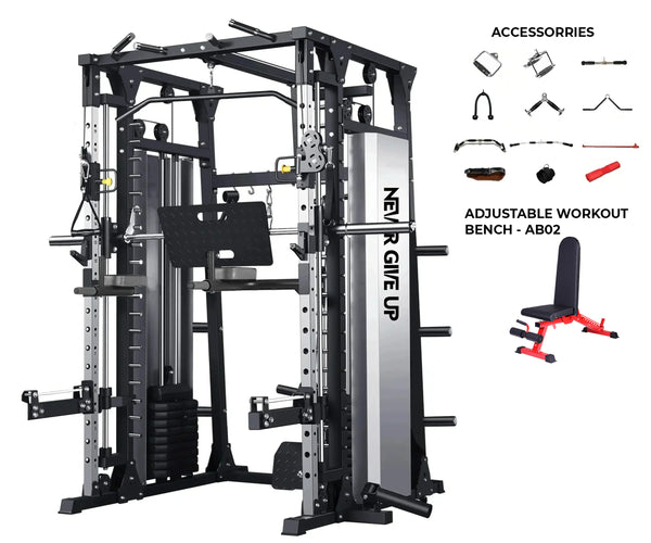 Load image into Gallery viewer, PREMIUM SMITH MACHINE WITH LEG PRESS - SM07