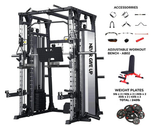 PREMIUM SMITH MACHINE WITH LEG PRESS - SM07