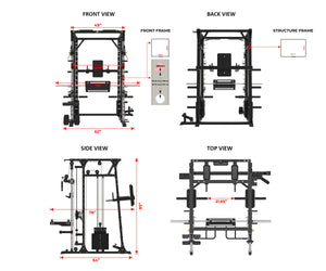 HEAVY DUTY SMITH MACHINE WITH LEG PRESS - SM02 (PRE ORDER)