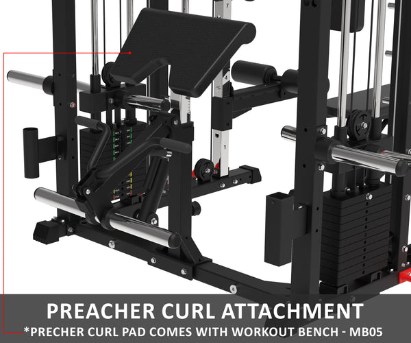 Load image into Gallery viewer, POWER PACK COMMERCIAL SMITH MACHINE - SM04 (Red)