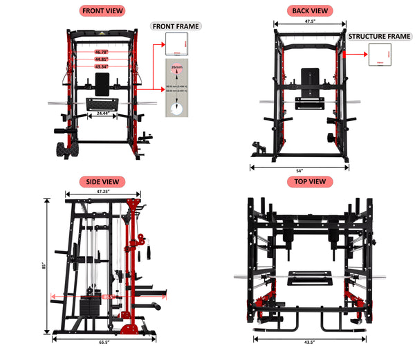 Load image into Gallery viewer, MULTI FUNCTIONAL SMITH MACHINE WITH LEG PRESS - SM01