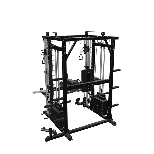 Load 3D model into Gallery viewer, HEAVY DUTY SMITH MACHINE WITH LEG PRESS - SM05 (PRE ORDER)