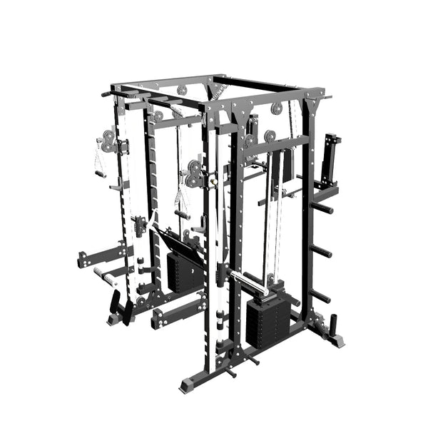 Load 3D model into Gallery viewer, HEAVY DUTY SMITH MACHINE WITH LEG PRESS - SM02 (PRE ORDER)