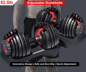 ADJUSTABLE DUMBBELL 52.5LB (SET OF 2) - AD01