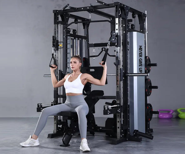 Load image into Gallery viewer, PREMIUM SMITH MACHINE WITH LEG PRESS - SM07