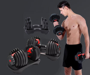 ADJUSTABLE DUMBBELL 52.5LB (SET OF 2) - AD01