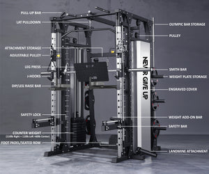 PREMIUM SMITH MACHINE WITH LEG PRESS - SM07