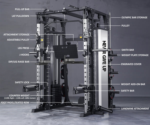 Load image into Gallery viewer, PREMIUM SMITH MACHINE WITH LEG PRESS - SM07