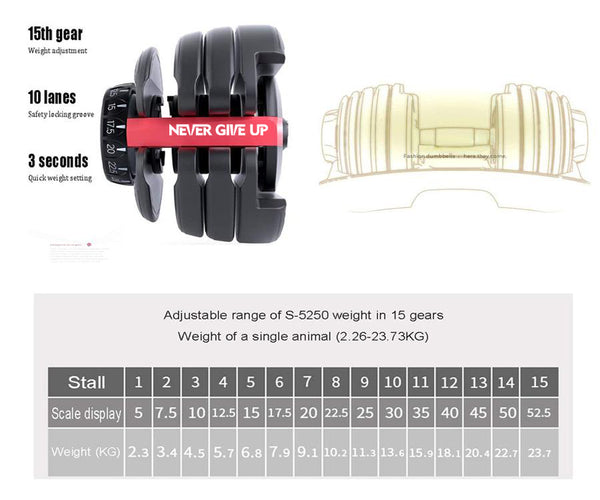 Load image into Gallery viewer, ADJUSTABLE DUMBBELL 52.5LB (SET OF 2) - AD01