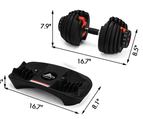 Load image into Gallery viewer, ADJUSTABLE DUMBBELL 52.5LB (SET OF 2) - AD01