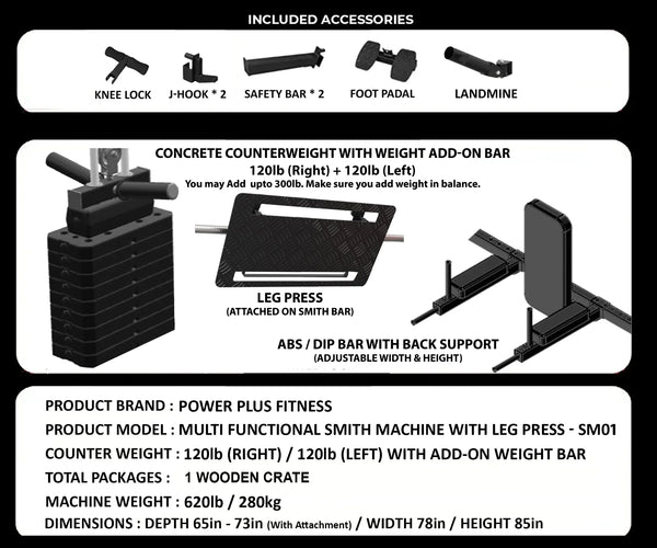 Load image into Gallery viewer, MULTI FUNCTIONAL SMITH MACHINE WITH LEG PRESS - SM01