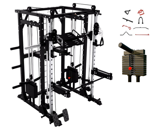 Load image into Gallery viewer, HEAVY DUTY SMITH MACHINE WITH LEG PRESS - SM05 (PRE ORDER)