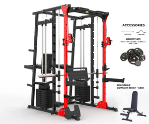 MULTI FUNCTIONAL SMITH MACHINE WITH LEG PRESS - SM01