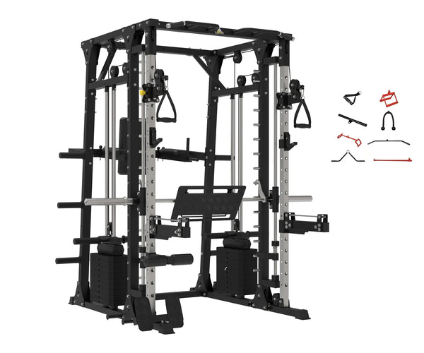 Load image into Gallery viewer, HEAVY DUTY SMITH MACHINE WITH LEG PRESS - SM02
