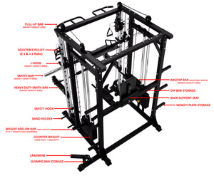 HEAVY DUTY SMITH MACHINE WITH LEG PRESS - SM02