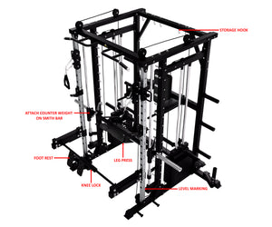 HEAVY DUTY SMITH MACHINE WITH LEG PRESS - SM02
