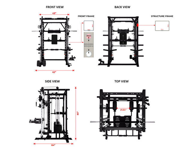 Load image into Gallery viewer, HEAVY DUTY SMITH MACHINE WITH LEG PRESS - SM02
