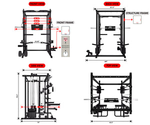 SMITH MACHINE COMPACTE AVEC LEG PRESS - SM00 (PRÉCOMMANDE - LIVRAISON EN OCTOBRE)