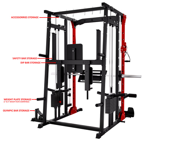 Load image into Gallery viewer, MULTI FUNCTIONAL SMITH MACHINE WITH LEG PRESS - SM01