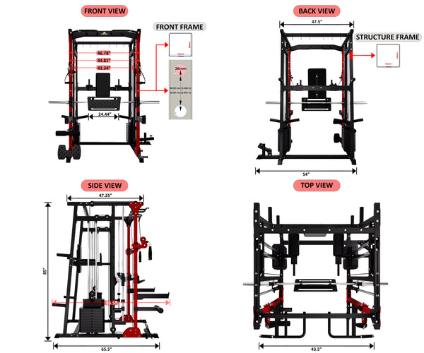 Load image into Gallery viewer, MULTI FUNCTIONAL SMITH MACHINE WITH LEG PRESS - SM01