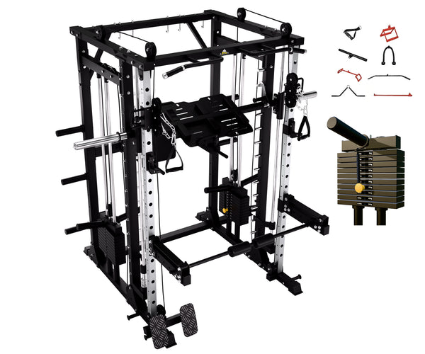 Load image into Gallery viewer, HEAVY DUTY SMITH MACHINE WITH LEG PRESS - SM02 (PRE ORDER)