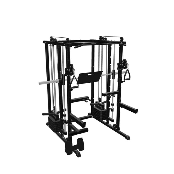 Charger le modèle 3D dans la Galerie, SMITH MACHINE COMPACTE AVEC LEG PRESS - SM00 (PRÉCOMMANDE - LIVRAISON EN OCTOBRE)